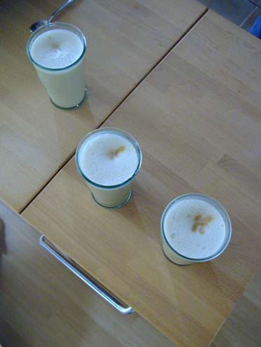 Milchkaffee im Glas