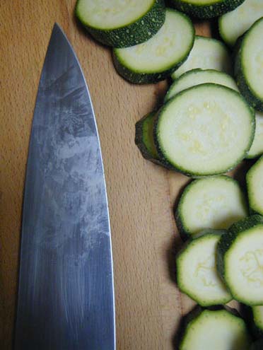 mit Zucchini-Slices